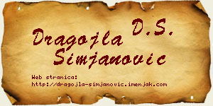Dragojla Simjanović vizit kartica